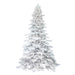 7'6"Hx65"W Flocked White Spruce Artificial Christmas Tree, Unlit -White - A893675