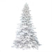 9'Hx67"W Flocked White Spruce Artificial Christmas Tree, Unlit -White - A893680