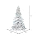 7'6"Hx65"W Flocked White Spruce Artificial Christmas Tree, Unlit -White - A893675