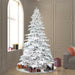 10'Hx72"W Flocked White Spruce Artificial Christmas Tree, Unlit -White - A893685