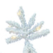 9'Hx67"W Flocked White Spruce Artificial Christmas Tree, LED Pre-Lit -White - A893681LED