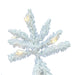 6'6"Hx56"W Flocked White Spruce Artificial Christmas Tree, LED Pre-Lit -White - A893666LED