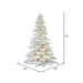 7'6"Hx65"W Flocked White Spruce Artificial Christmas Tree, LED Pre-Lit -White - A893676LED