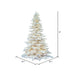 9'Hx67"W Flocked White Spruce Artificial Christmas Tree, LED Pre-Lit -White - A893681LED