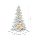 10'Hx72"W Flocked White Spruce Artificial Christmas Tree, LED Pre-Lit -White - A893686LED