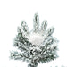 10'Hx55"W Flocked Slim Utica Fir Artificial Christmas Tree, Unlit -White/Green - A895085