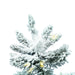 6'6"Hx39"W Flocked Slim Utica Fir Artificial Christmas Tree, LED Pre-Lit -White/Green - A895066LED