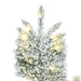 7'6"Hx43"W Flocked Slim Utica Fir Artificial Christmas Tree, LED Pre-Lit -White/Green - A895076LED