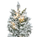 9'Hx49"W Flocked Slim Utica Fir Artificial Christmas Tree, LED Pre-Lit -White/Green - A895081LED