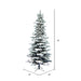 10'Hx55"W Flocked Slim Utica Fir Artificial Christmas Tree, Unlit -White/Green - A895085