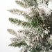 7'6"Hx43"W Flocked Slim Utica Fir Artificial Christmas Tree, Unlit -White/Green - A895075