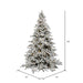 4'6"Hx41"W Flocked Utica Fir Artificial Christmas Tree, LED Pre-Lit -White/Green - A895146LED
