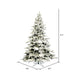 6'6"Hx59"W Flocked Utica Fir Artificial Christmas Tree, Unlit -White/Green - A895165