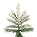 12'Hx87"W Flocked Utica Fir Artificial Christmas Tree, Unlit -White/Green - A895190