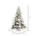 7'6"Hx65"W Flocked Utica Fir Artificial Christmas Tree, Unlit -White/Green - A895175