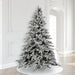 12'Hx87"W Flocked Utica Fir Artificial Christmas Tree, Unlit -White/Green - A895190