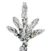 14'Hx96"W Flocked Utica Fir Artificial Christmas Tree, LED Pre-Lit -White/Green - A895196LED