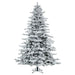 10'Hx77"W Flocked Utica Fir Artificial Christmas Tree, LED Pre-Lit -White/Green - A895186LED