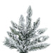 7'6"Hx65"W Flocked Utica Fir Artificial Christmas Tree, LED Pre-Lit -White/Green - A895176LED