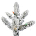9'Hx72"W Flocked Utica Fir Artificial Christmas Tree, LED Pre-Lit -White/Green - A895181LED