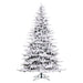 9'Hx72"W Flocked Utica Fir Artificial Christmas Tree, Unlit -White/Green - A895180
