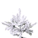 9'Hx72"W Flocked Utica Fir Artificial Christmas Tree, Unlit -White/Green - A895180
