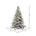 9'Hx72"W Flocked Utica Fir Artificial Christmas Tree, LED Pre-Lit -White/Green - A895181LED