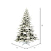 10'Hx77"W Flocked Utica Fir Artificial Christmas Tree, Unlit -White/Green - A895185