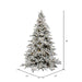 10'Hx77"W Flocked Utica Fir Artificial Christmas Tree, LED Pre-Lit -White/Green - A895186LED