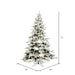12'Hx87"W Flocked Utica Fir Artificial Christmas Tree, Unlit -White/Green - A895190