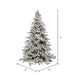 12'Hx87"W Flocked Utica Fir Artificial Christmas Tree, LED Pre-Lit -White/Green - A895191LED