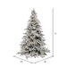 14'Hx96"W Flocked Utica Fir Artificial Christmas Tree, LED Pre-Lit -White/Green - A895196LED