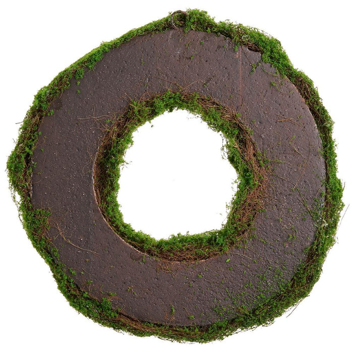 19" Artificial Moss Wreath -Green - AA0009-GR