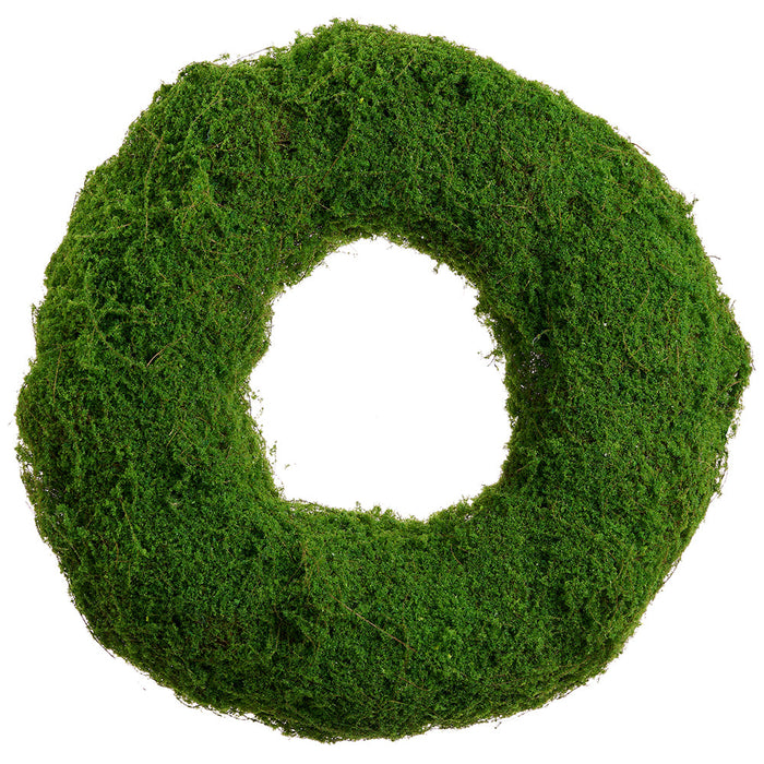 19" Artificial Moss Wreath -Green - AA0009-GR