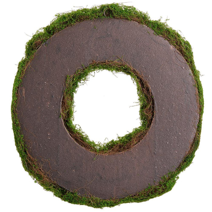 22" Artificial Moss Wreath -Green - AA0010-GR