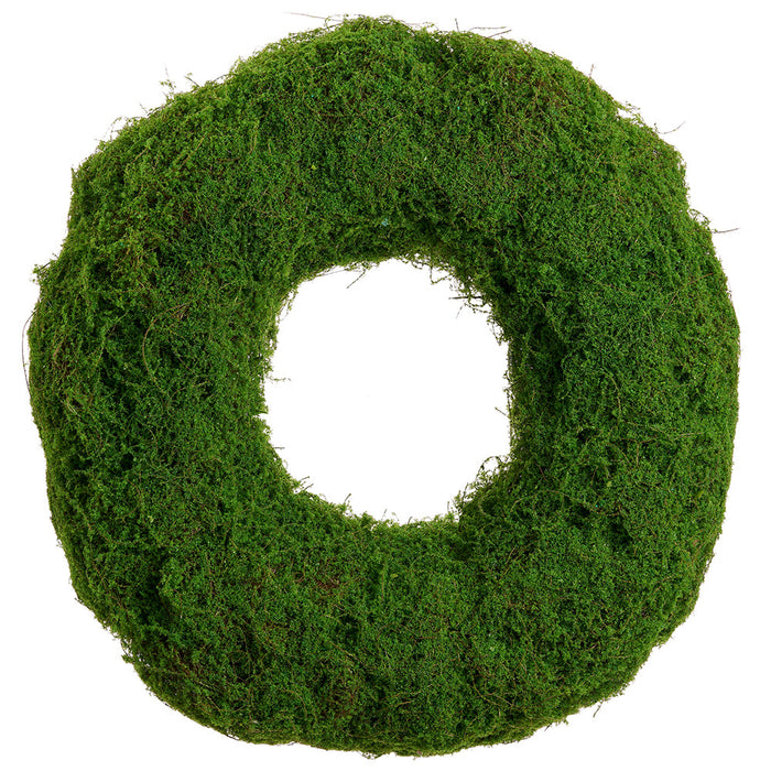 22" Artificial Moss Wreath -Green - AA0010-GR