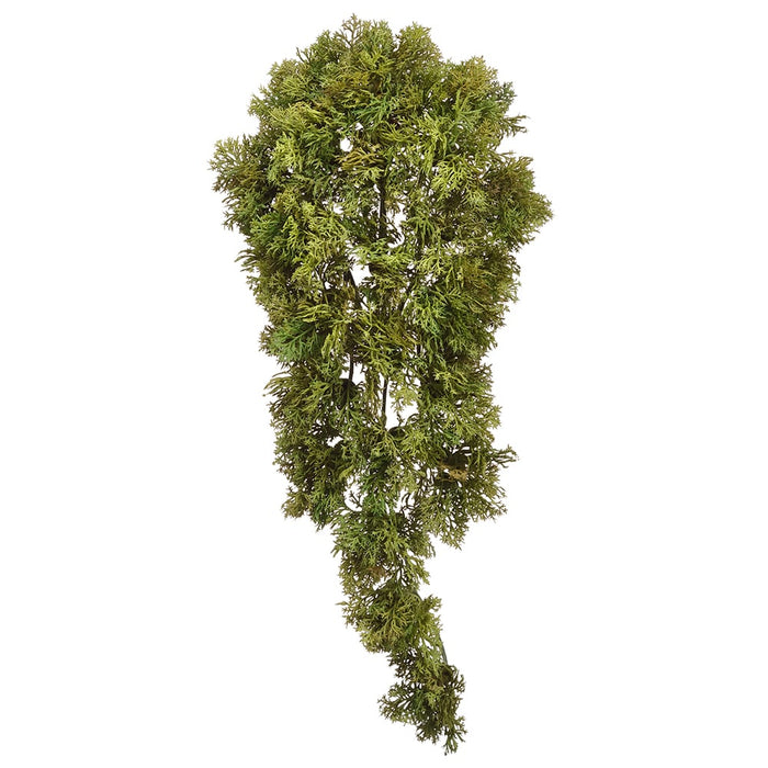 14" Hanging Plastic Artificial Moss Stem -Green/Moss (pack of 12) - AA0015-GR/MO