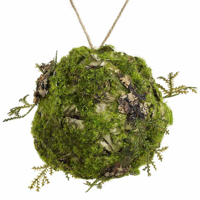 4" Artificial Moss Orb-Shaped Topiary -Green (pack of 12) - AA0021-GR