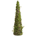 24" Artificial Moss Cone-Shaped Topiary -Green (Pack of 2) - AA0026-GR