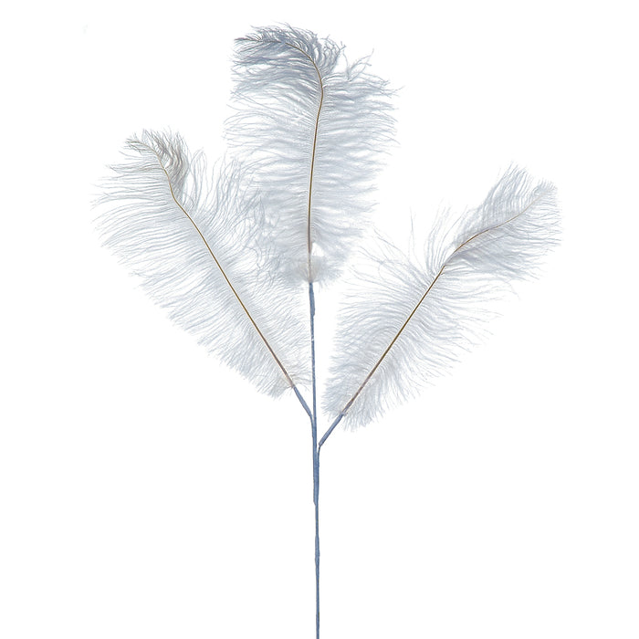 29" Artificial Feather Spray -White (pack of 24) - AA0070-WH