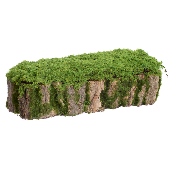 17" Rectangle Moss Stump Artificial Topiary -Green (Pack of 4) - AA1200-GR