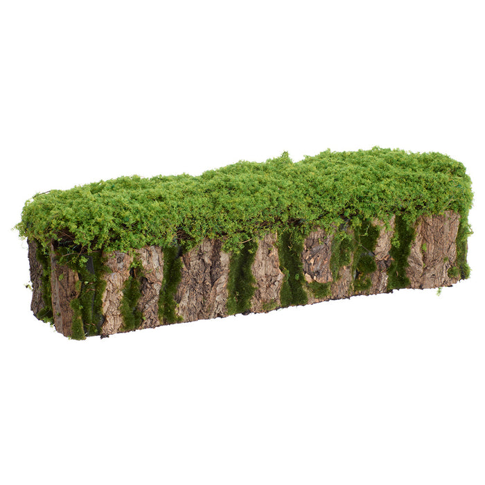 21" Rectangle Moss Stump Artificial Topiary -Green (Pack of 4) - AA1202-GR
