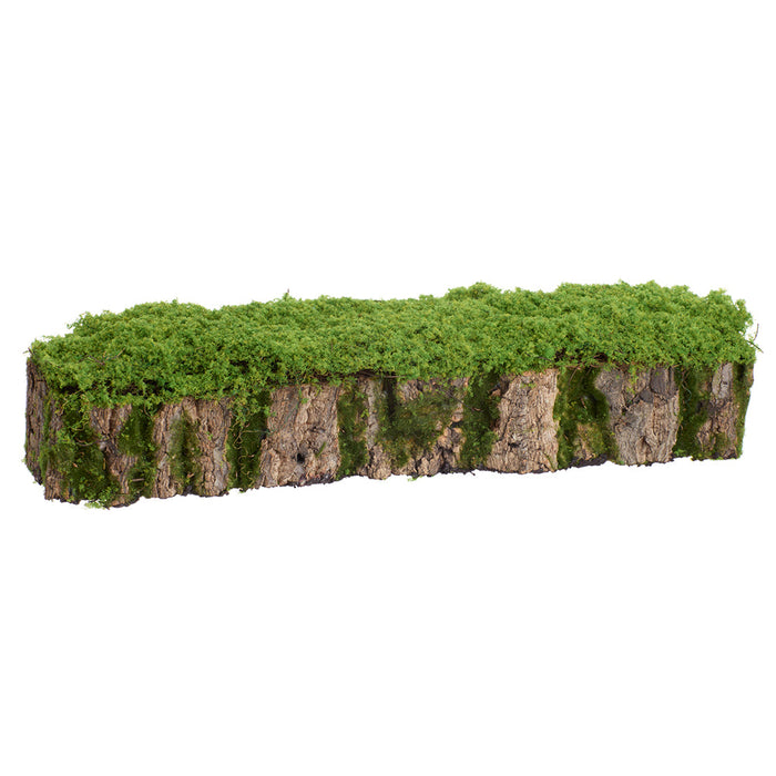 24" Rectangle Moss Stump Artificial Topiary -Green (Pack of 4) - AA1204-GR