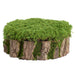 13" Round Moss Stump Artificial Topiary -Green (Pack of 3) - AA1206-GR