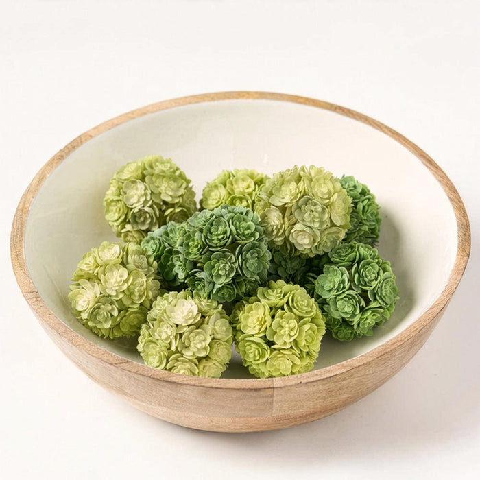 2" Set Of Artificial Sedum Ball-Shaped Topiary -2 Tone Green (Pack of 12) - AA1897-GR/TT