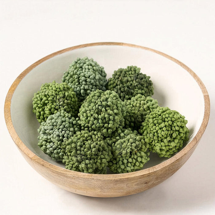 2.25" Set Of Artificial Sedum Ball-Shaped Topiary -2 Tone Green (Pack of 12) - AA1900-GR/TT