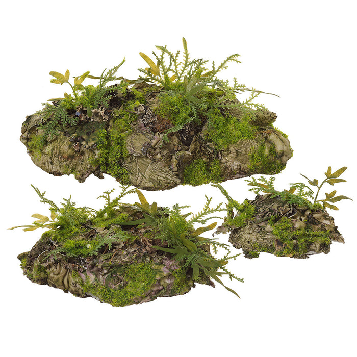 8" Set Of Artificial Moss Buns Topiary -Green (pack of 2) - AA2263-GR