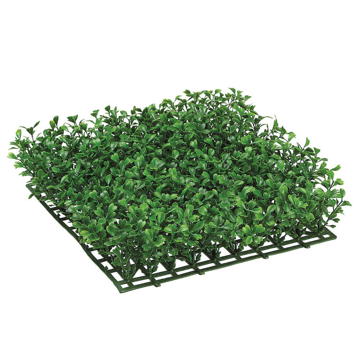 10"x10"x3" Outdoor UV-Resistant Artificial Boxwood Mat -Green (Pack of 6) - AA2419-GR
