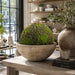 18" Moss & Lichen Ball-Shaped Artificial Topiary -Green/Brown (Pack of 2) - AA4654-GR/BR