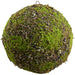 18" Moss & Lichen Ball-Shaped Artificial Topiary -Green/Brown (Pack of 2) - AA4654-GR/BR